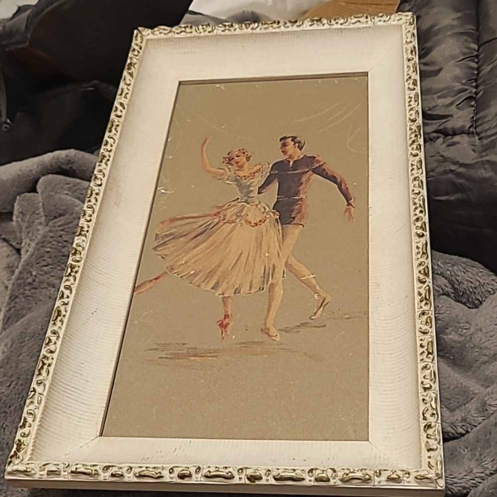 Simone Ballet prints in vintage frames.